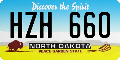 ND license plate HZH660
