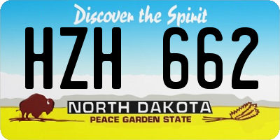 ND license plate HZH662