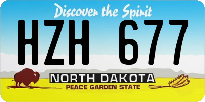 ND license plate HZH677
