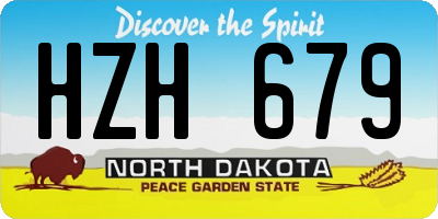ND license plate HZH679