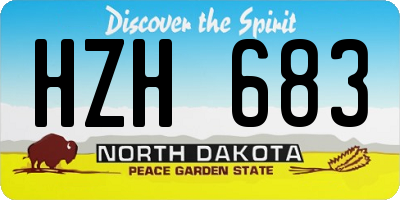 ND license plate HZH683