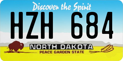 ND license plate HZH684