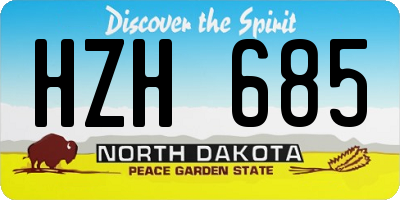 ND license plate HZH685