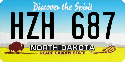 ND license plate HZH687