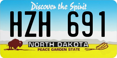 ND license plate HZH691