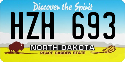 ND license plate HZH693