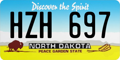 ND license plate HZH697
