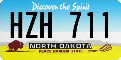 ND license plate HZH711