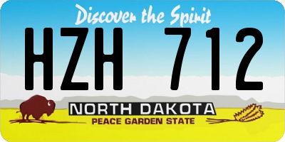 ND license plate HZH712