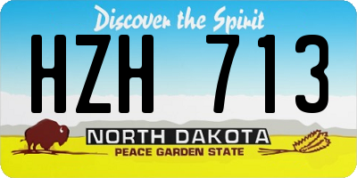 ND license plate HZH713