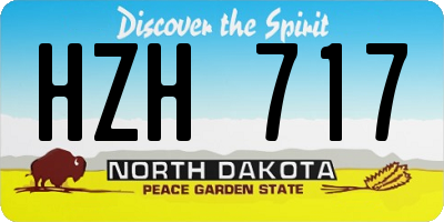 ND license plate HZH717