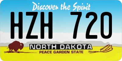 ND license plate HZH720