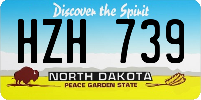 ND license plate HZH739