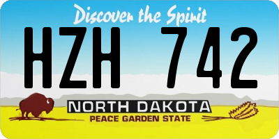 ND license plate HZH742