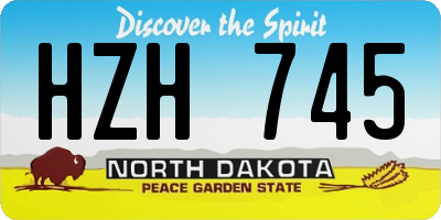 ND license plate HZH745