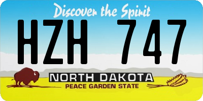 ND license plate HZH747