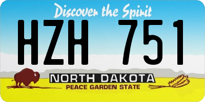 ND license plate HZH751