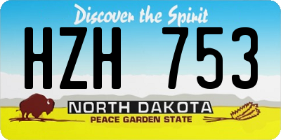 ND license plate HZH753