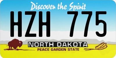 ND license plate HZH775