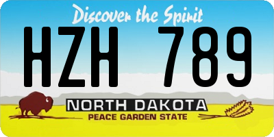 ND license plate HZH789
