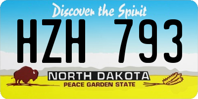 ND license plate HZH793