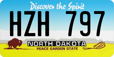 ND license plate HZH797