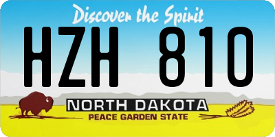 ND license plate HZH810