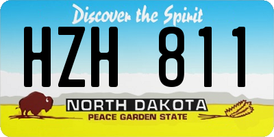 ND license plate HZH811
