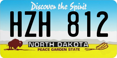 ND license plate HZH812