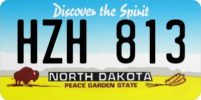 ND license plate HZH813