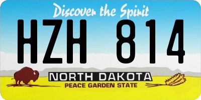 ND license plate HZH814