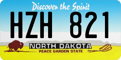ND license plate HZH821