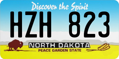 ND license plate HZH823