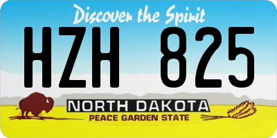 ND license plate HZH825