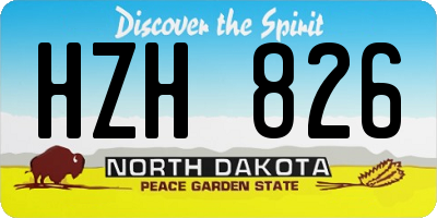 ND license plate HZH826