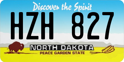 ND license plate HZH827