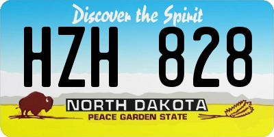 ND license plate HZH828