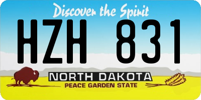ND license plate HZH831