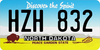 ND license plate HZH832