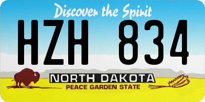 ND license plate HZH834
