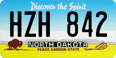 ND license plate HZH842