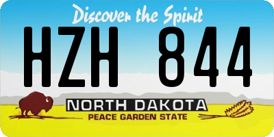 ND license plate HZH844