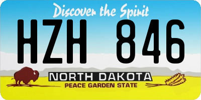 ND license plate HZH846