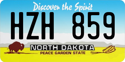 ND license plate HZH859