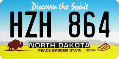 ND license plate HZH864