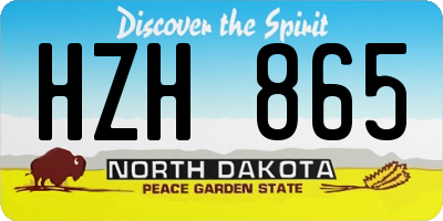 ND license plate HZH865