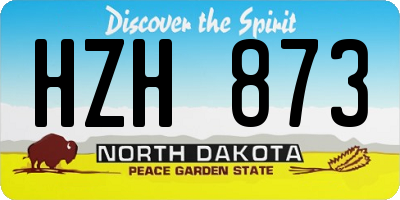 ND license plate HZH873