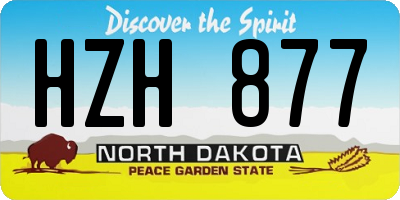 ND license plate HZH877