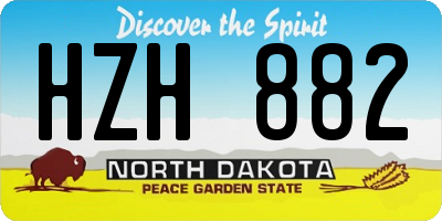 ND license plate HZH882