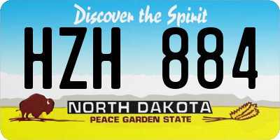 ND license plate HZH884